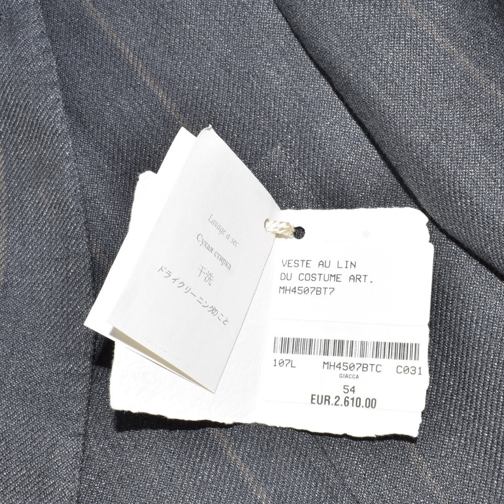 Grey Striped Blazer made of Linen/Wool/Silk (EU 54)