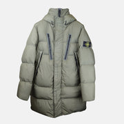 Green Down Coat made of Polyamide/Wool (L)