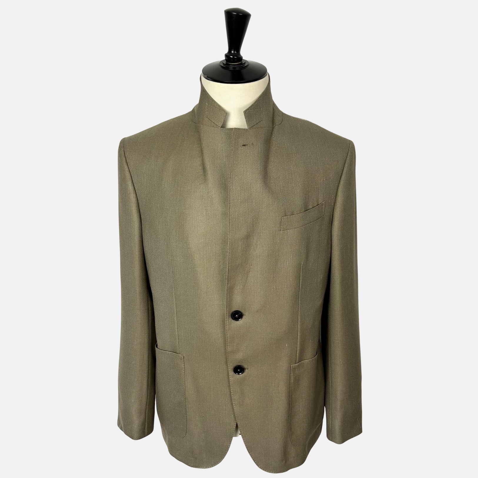 Olive Melange Blazer made of Cashmere/Silk/Linen (EU 52)