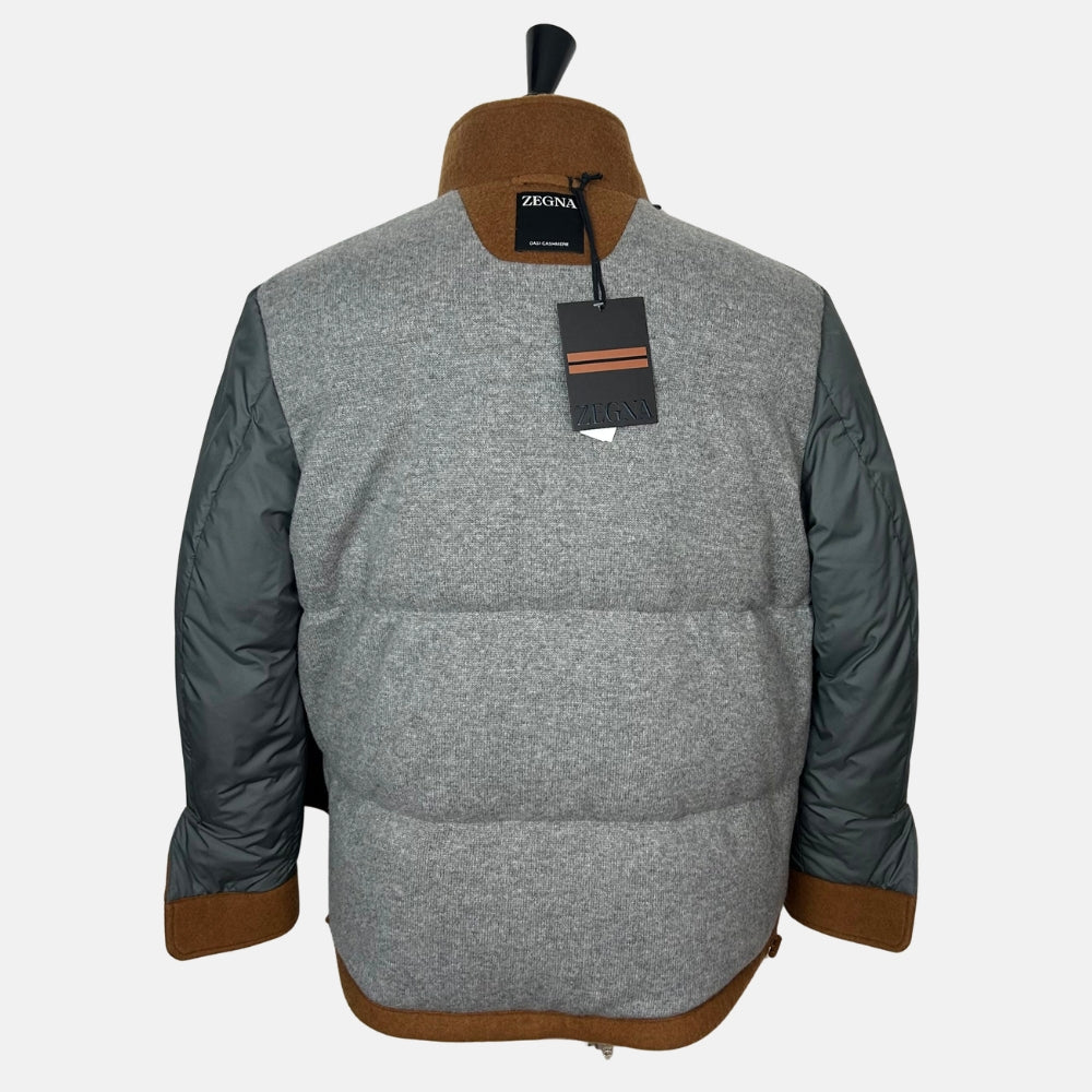 Brown Down Jacket made of Cashmere (EU 48)