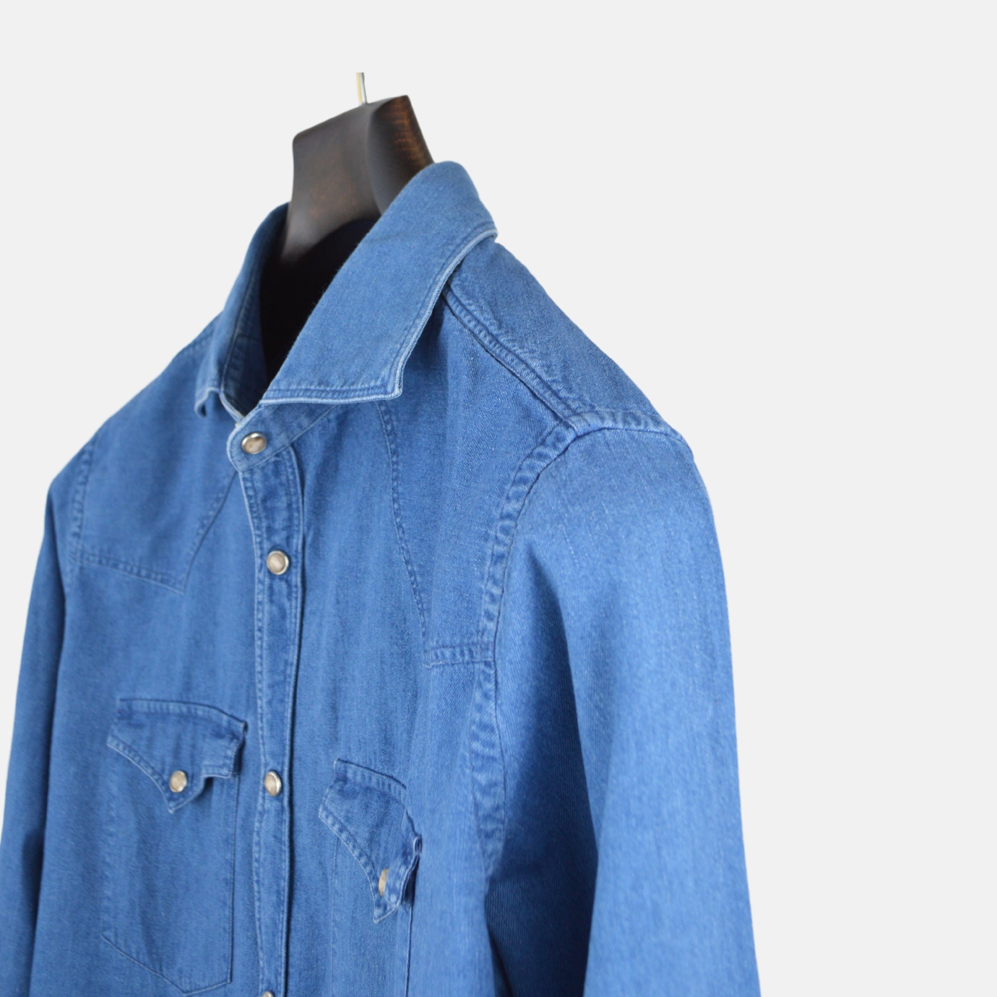 Blue Denim Shirt made of Cotton/Linen (40)