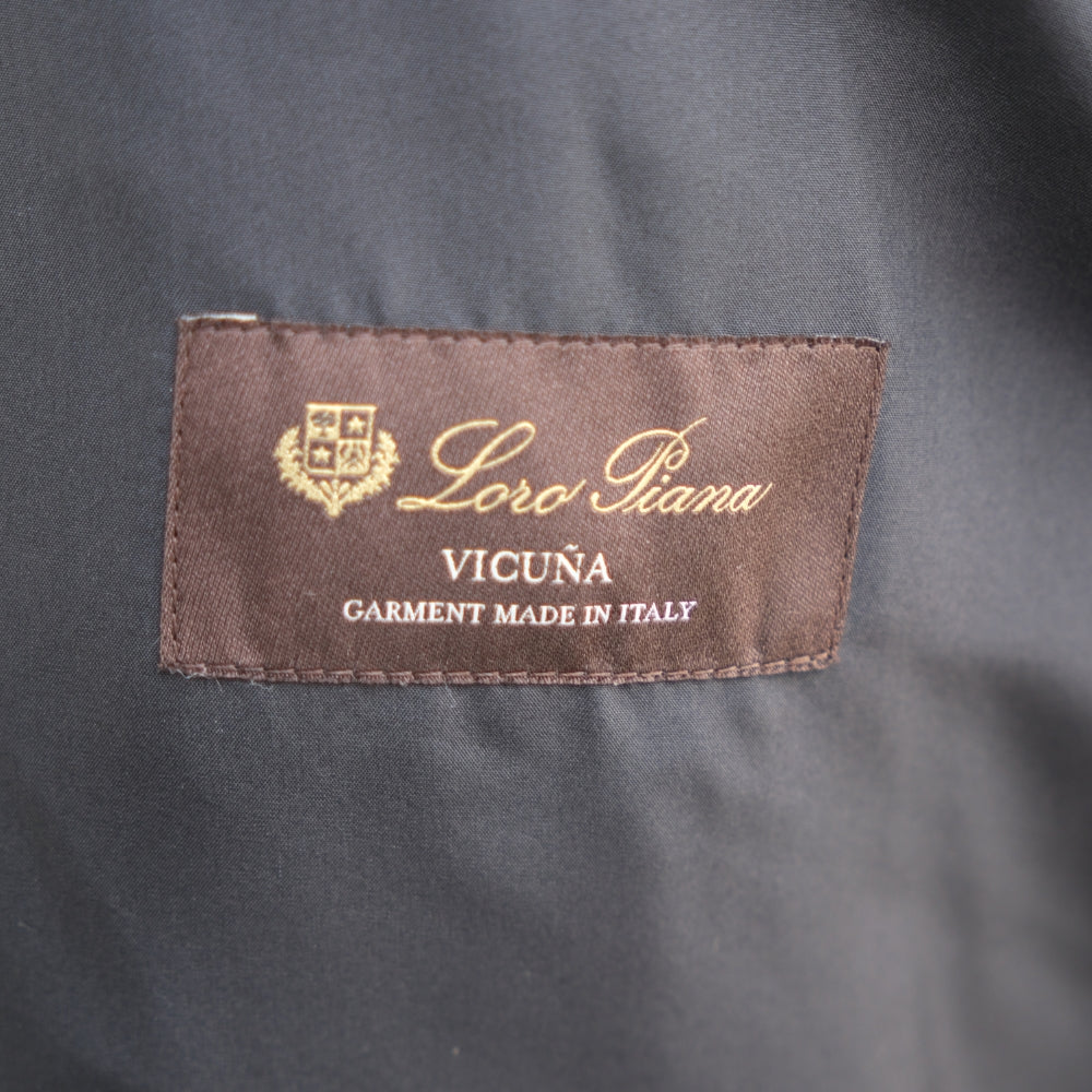 Navy Blue Vicuna Bomber Jacket (EU 48, EU 54)