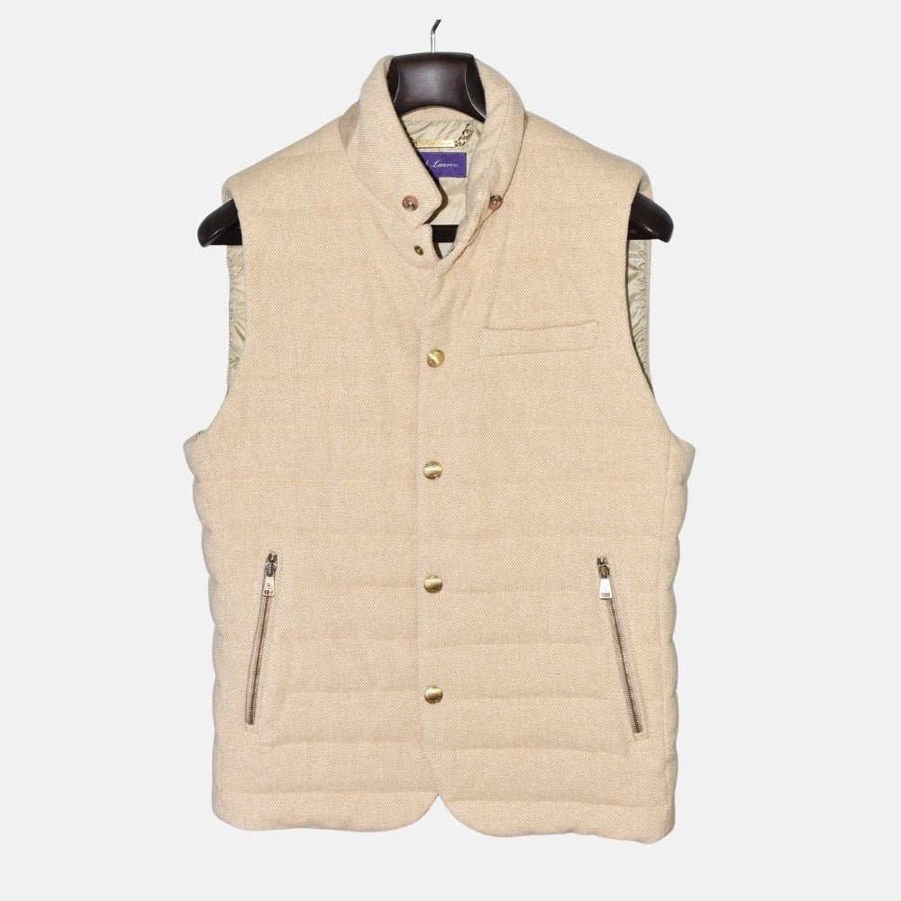 Beige Wool Down Vest (M)