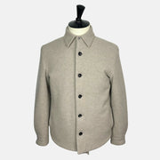 Greige Shirt Jacket made of Cashmere (M)