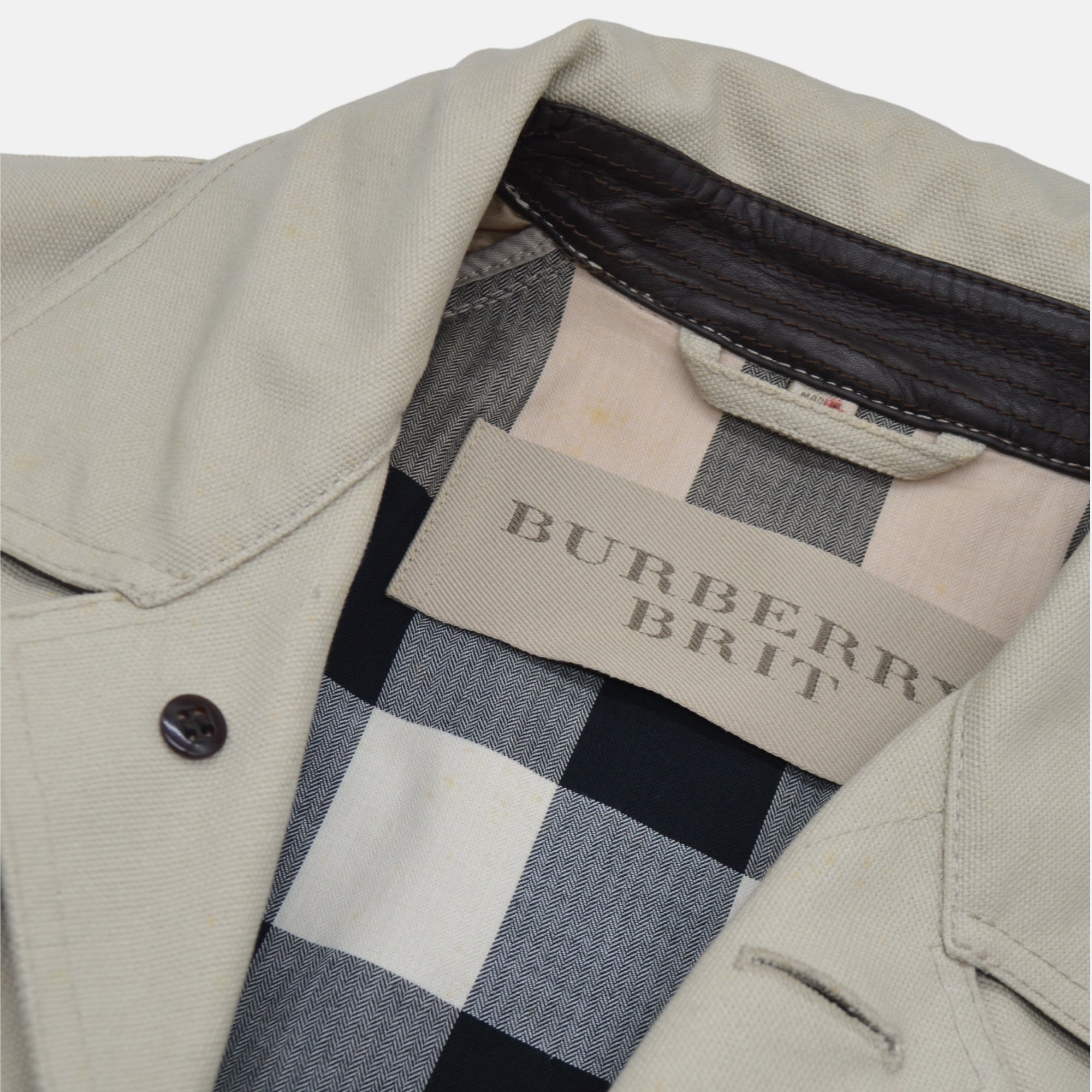 Beige Twill Cotton Coat (M)