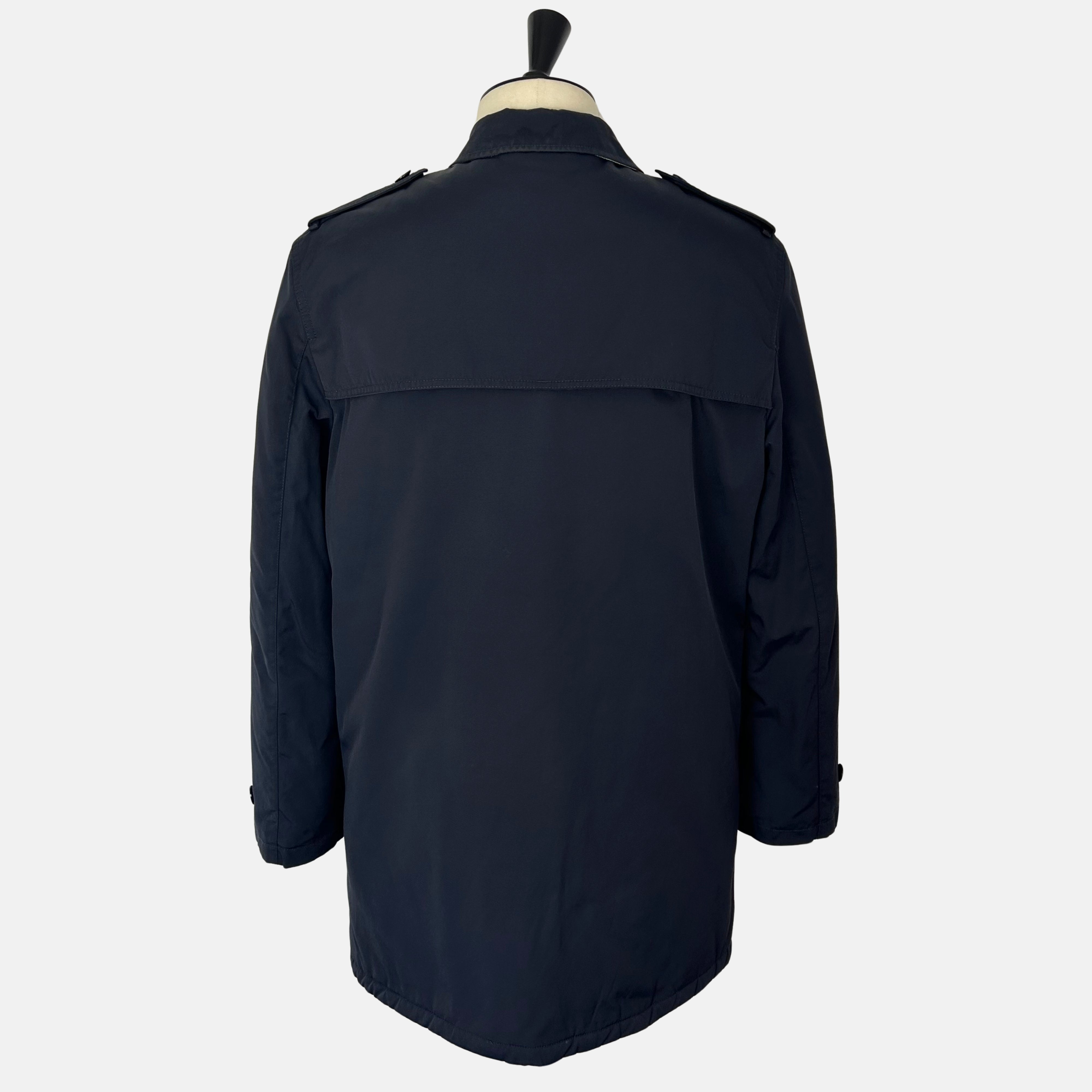 Navy Rain Coat made of Nylon/Cotton (XL)