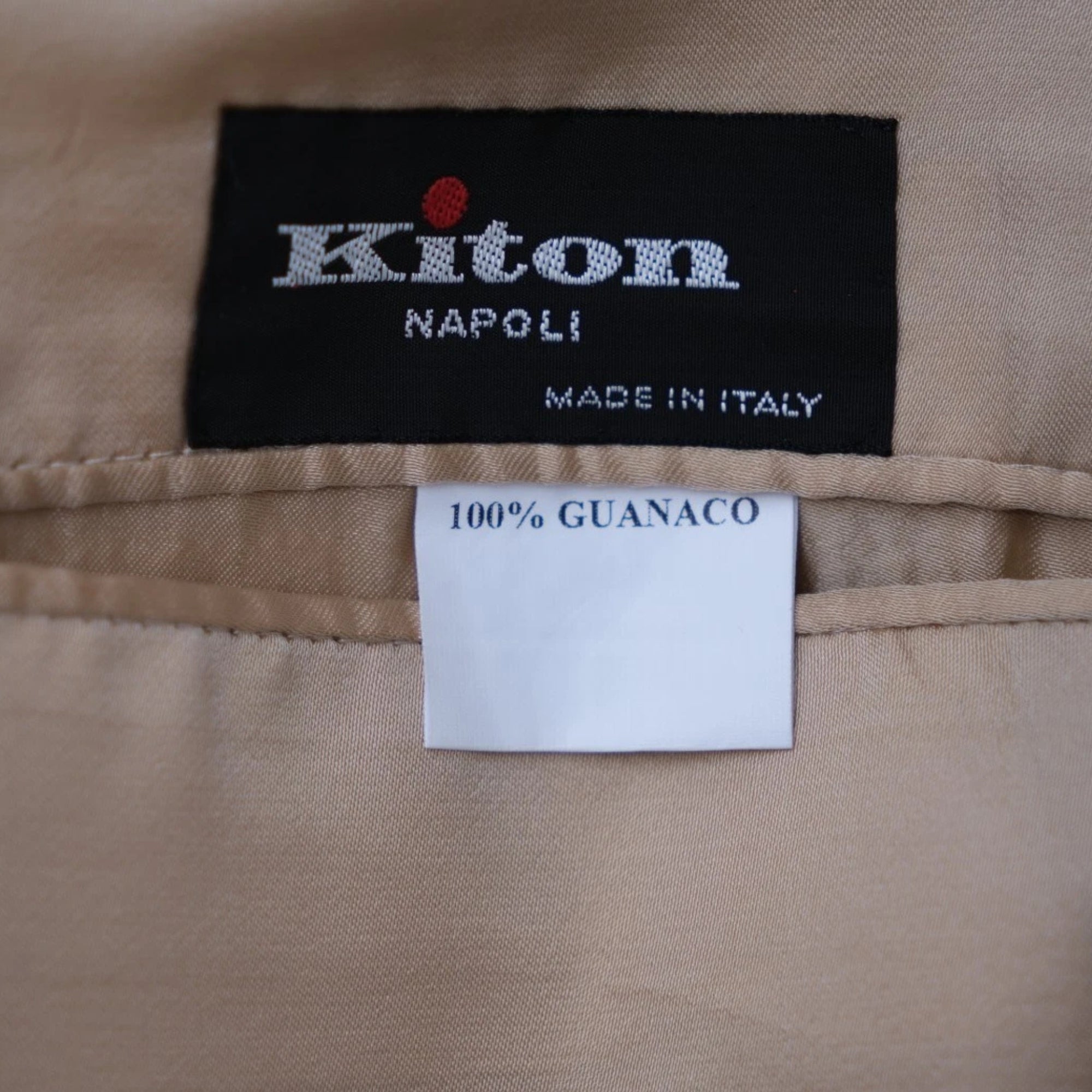 Beige Double Breasted Guanaco Coat (EU 50)