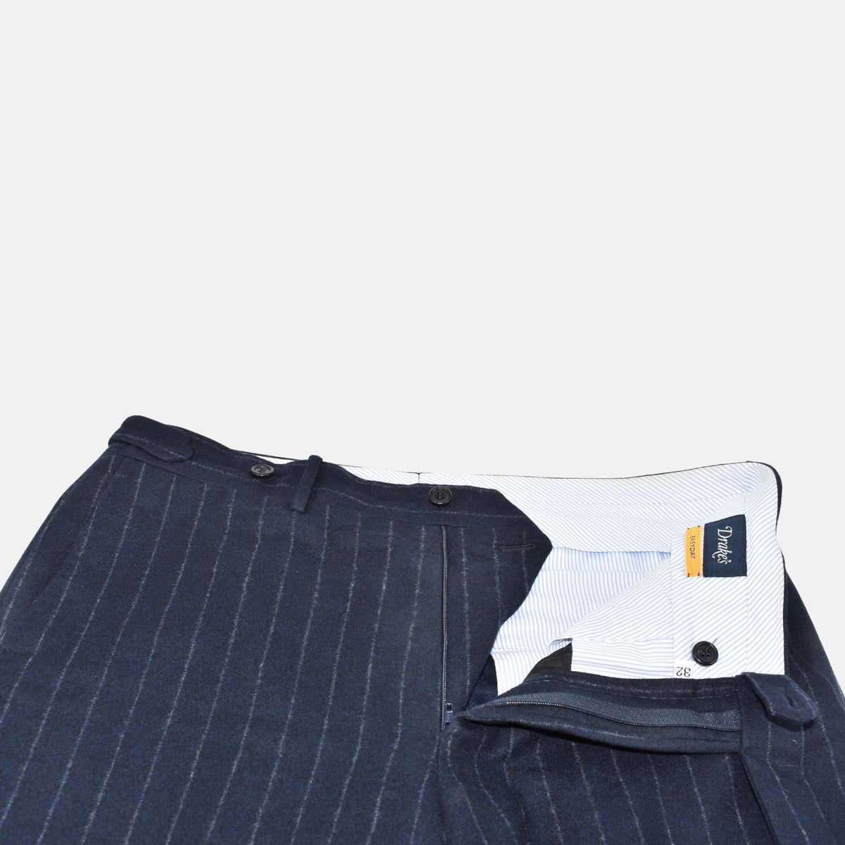 Navy Chalkstripe Suit made of Wool (EU 50)