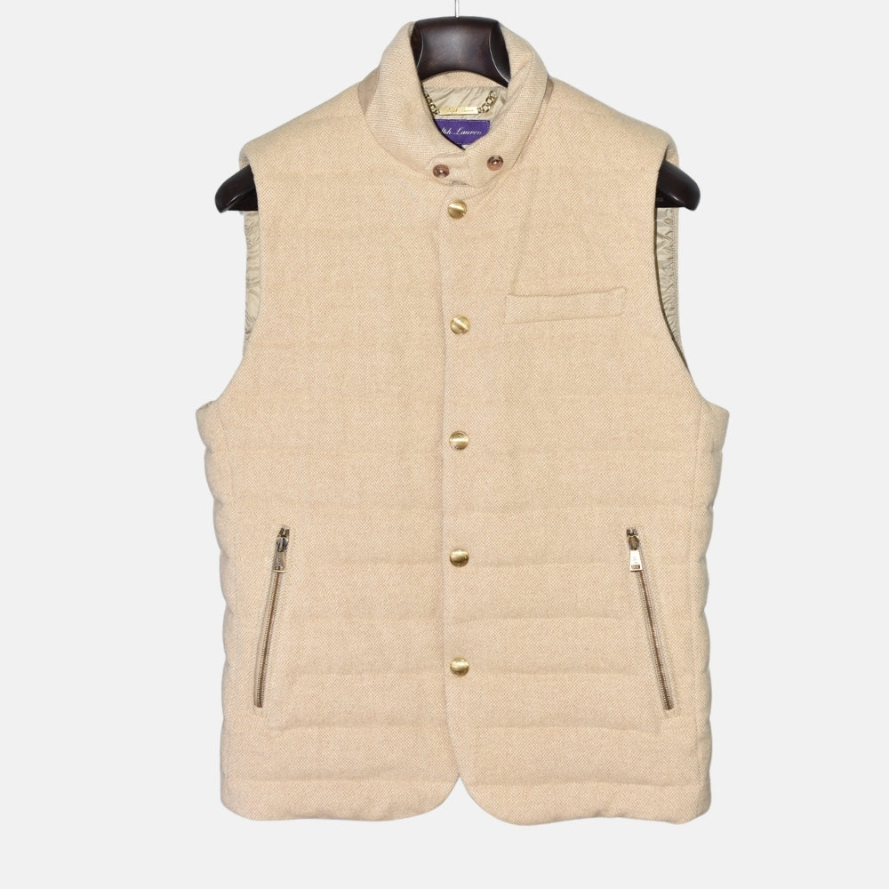 Beige Wool Down Vest (M)