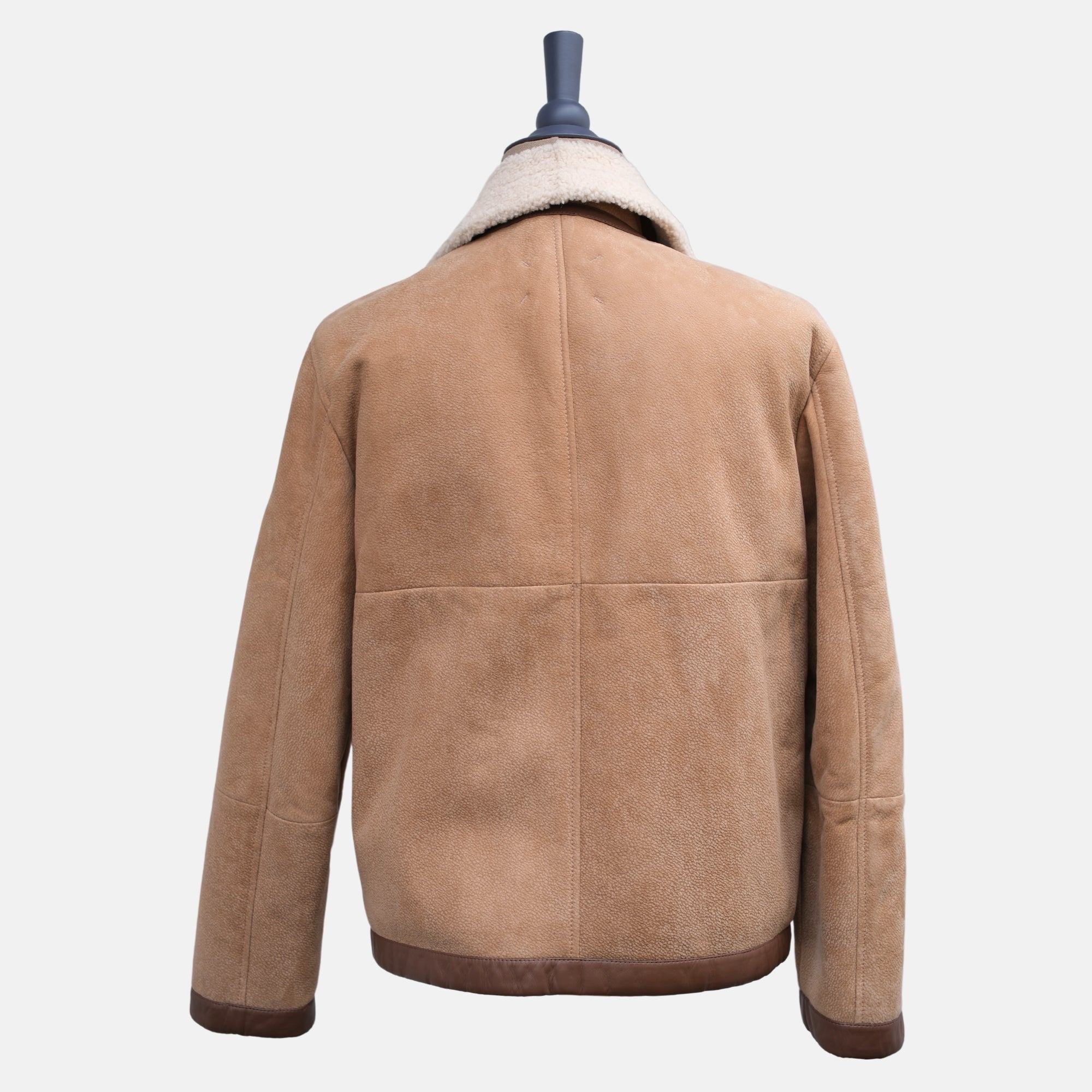 Beige/Brown Shearling Jacket (M)