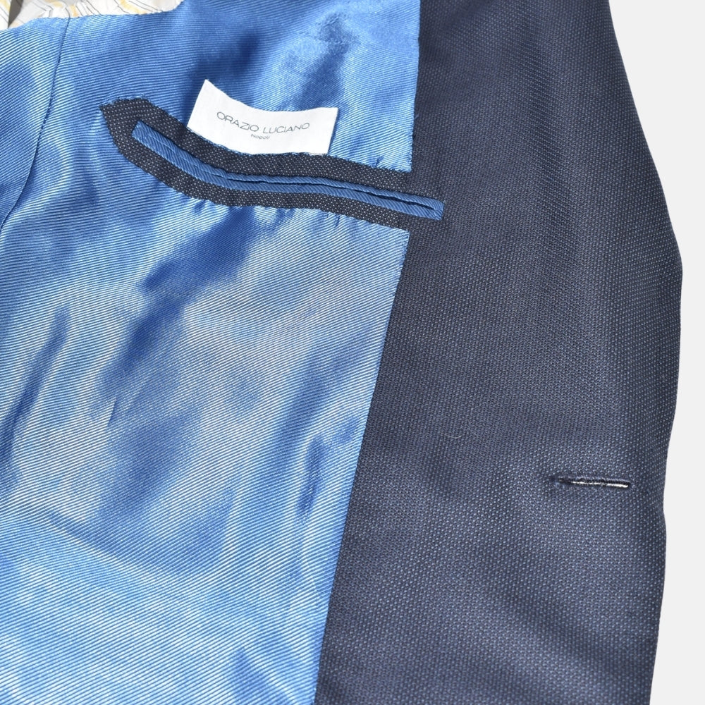 Midnight Blue Wool Blazer (EU 50)