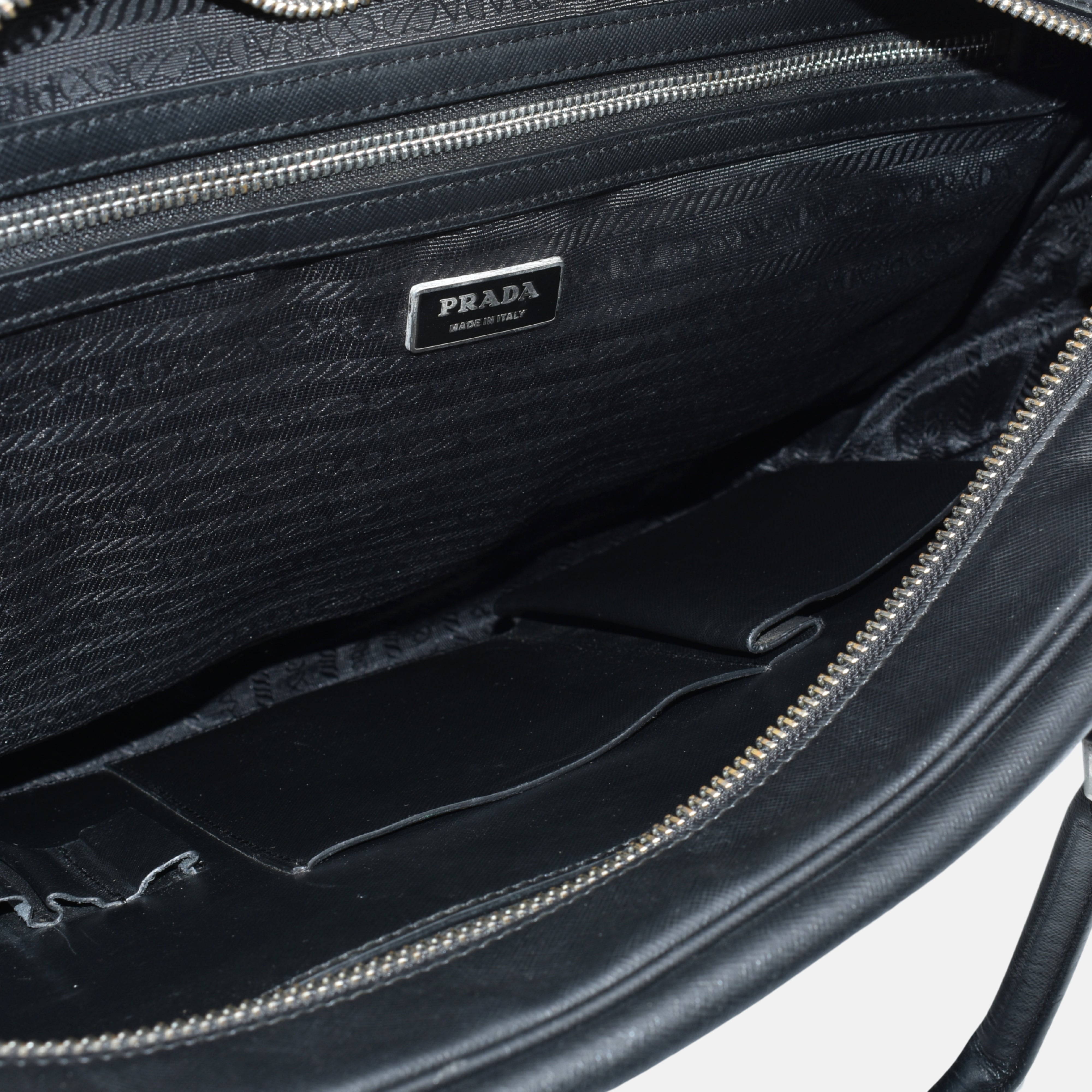 Black Briefcase made of Leather (OS)