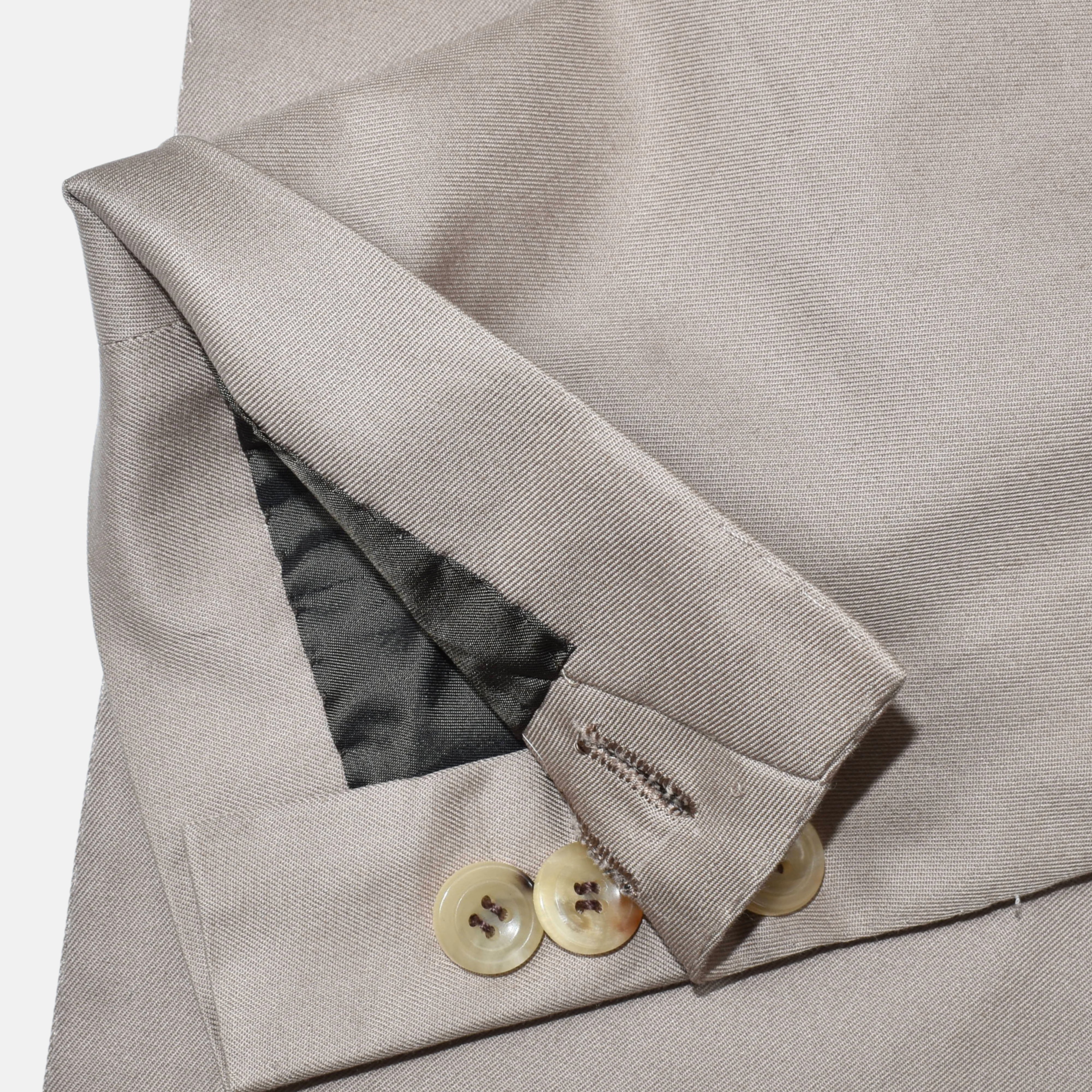 Beige Double Breasted Suit made of Cotton (EU 46, EU 48, EU 50, EU 52)