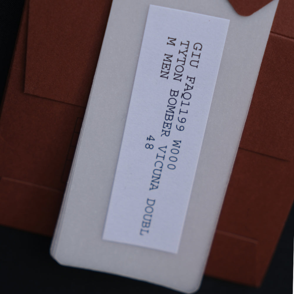 Navy Blue Vicuna Bomber Jacket (EU 48, EU 54)