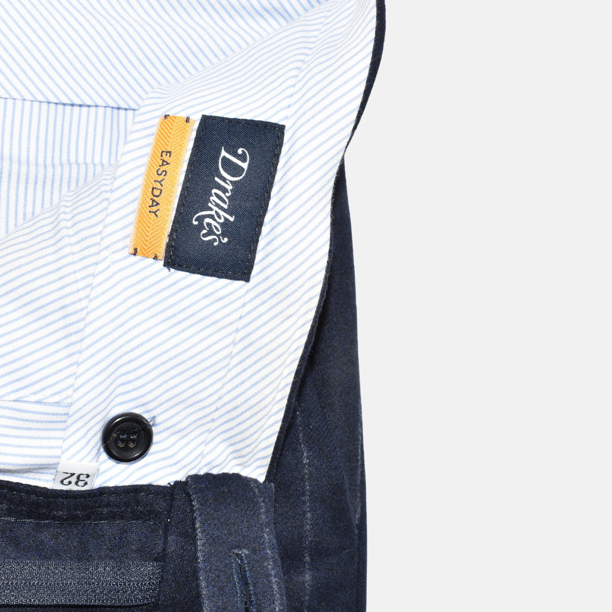 Navy Chalkstripe Suit made of Wool (EU 50)