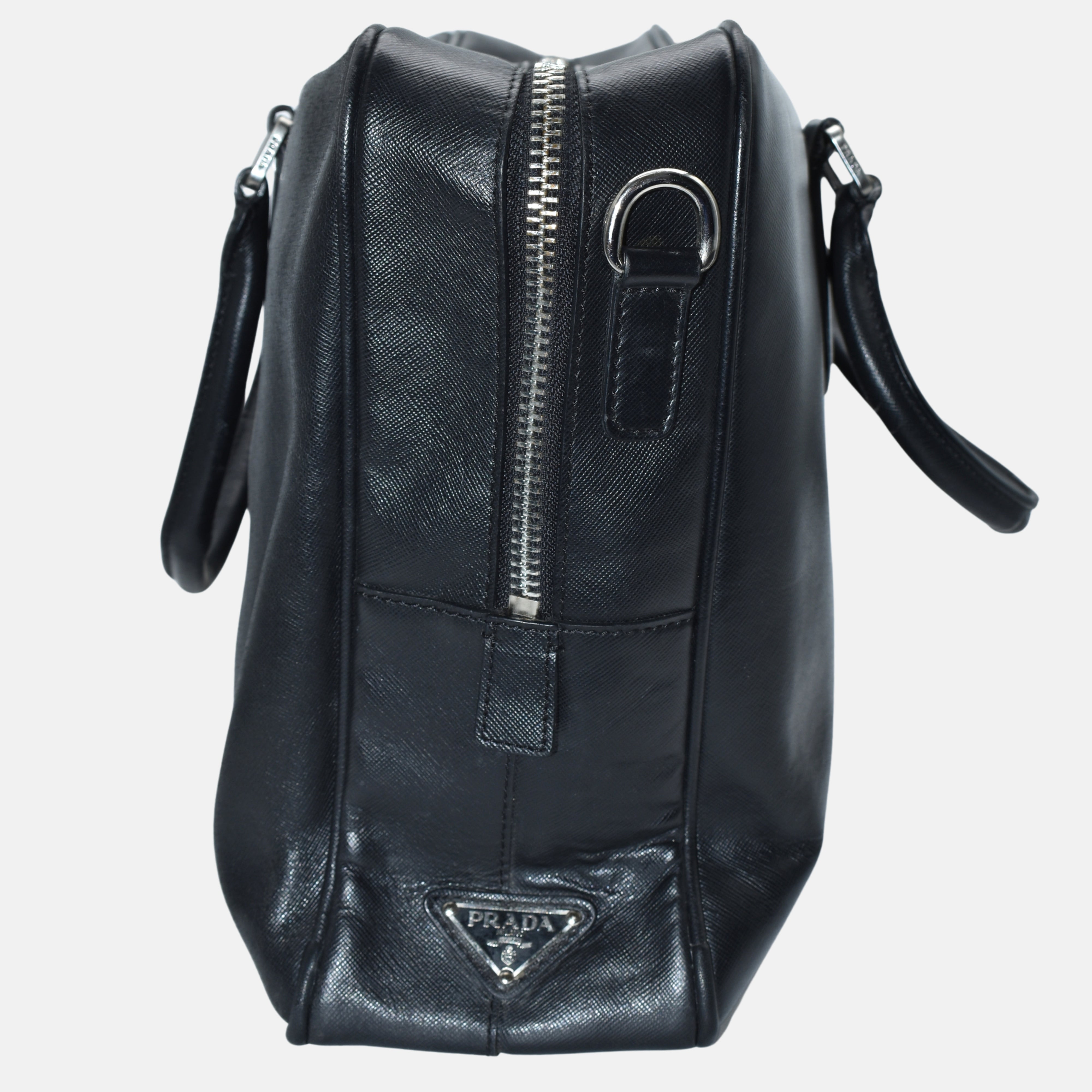 Black Briefcase made of Leather (OS)