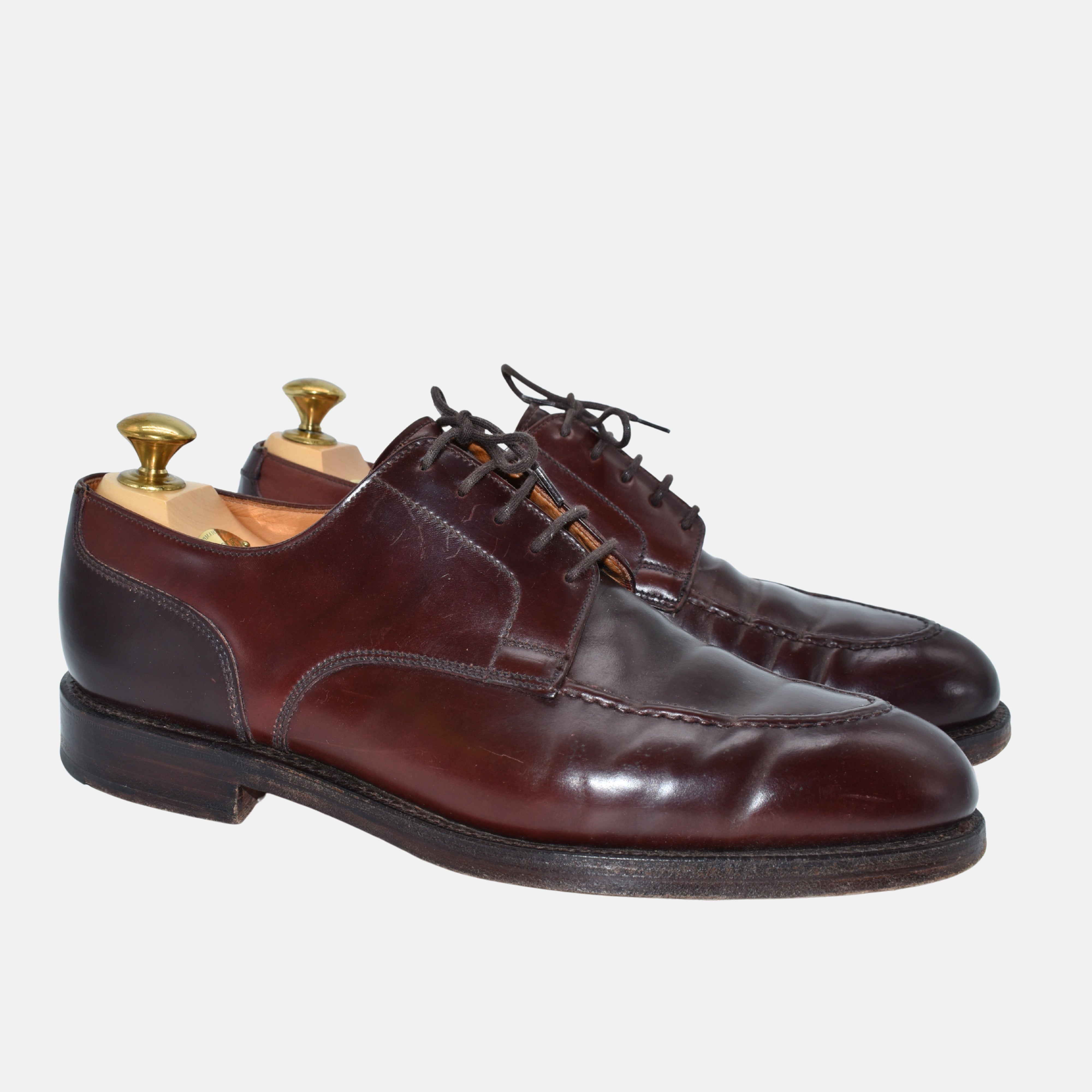 Brown-Bordeaux Cordovan Leather Shoes "Onslow" (EU 42)