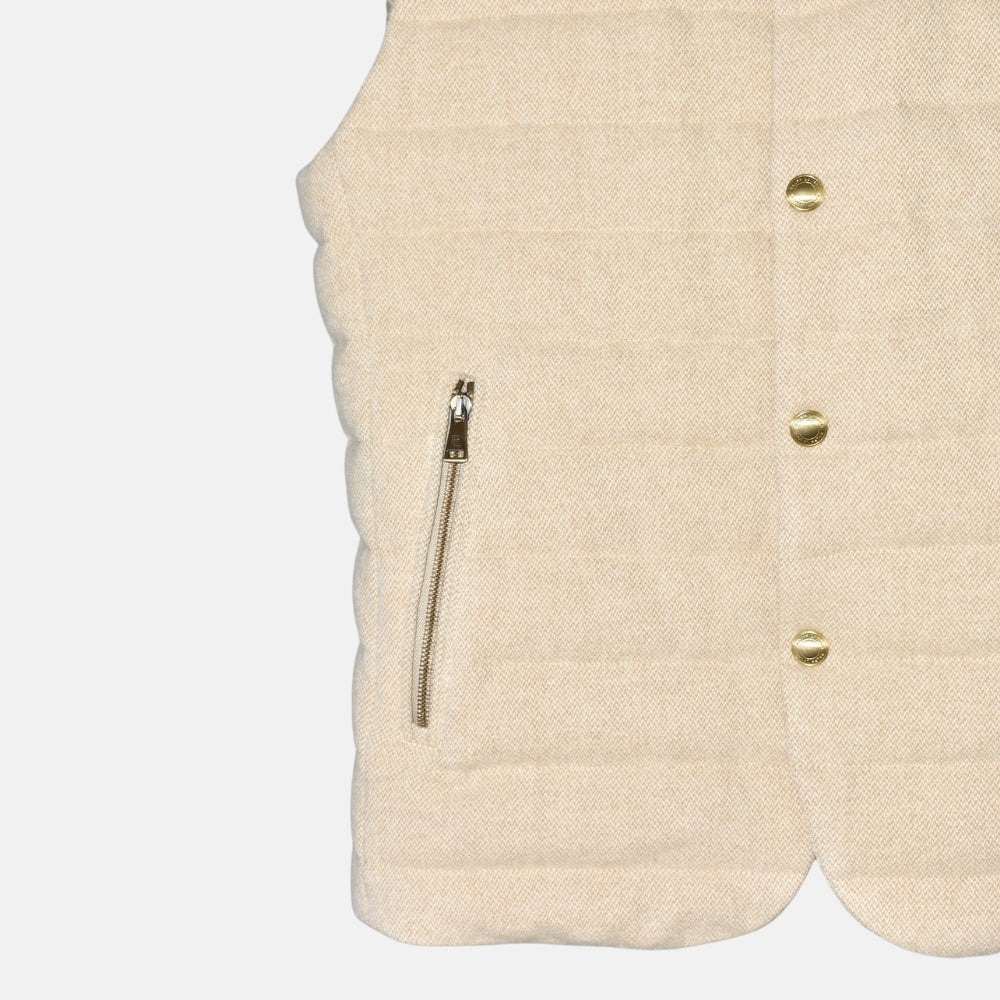 Beige Wool Down Vest (M)