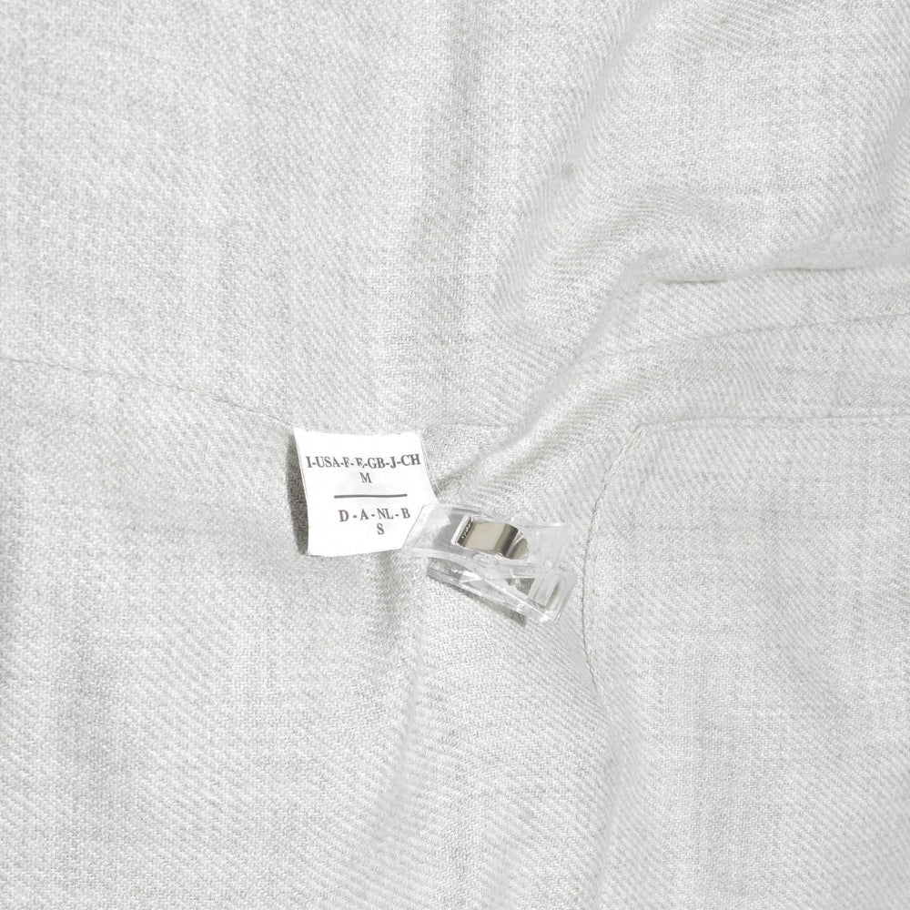 Grey Striped Flannel Vest made of Wool/Cashmere (S)