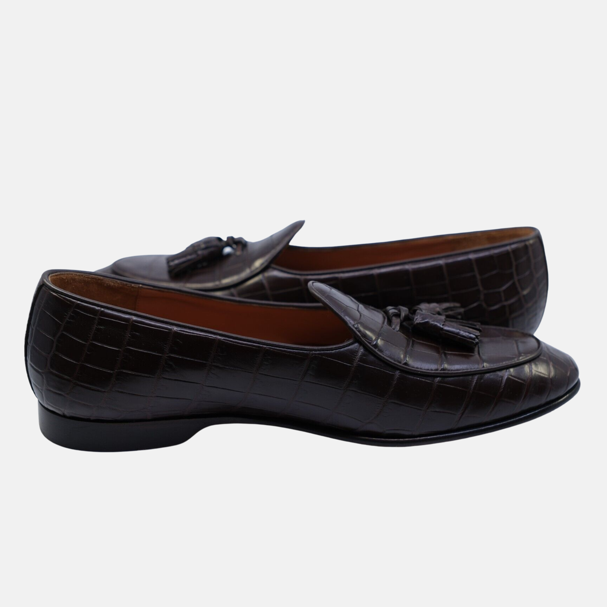 Dark Brown Alligator Loafers