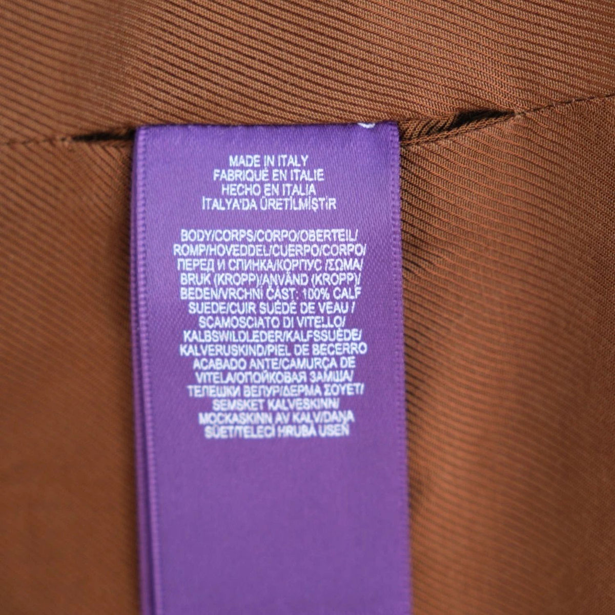 Ralph Lauren Purple Label Brown Biker Suede Jacket (L) – pre-owned | Sanpetuna