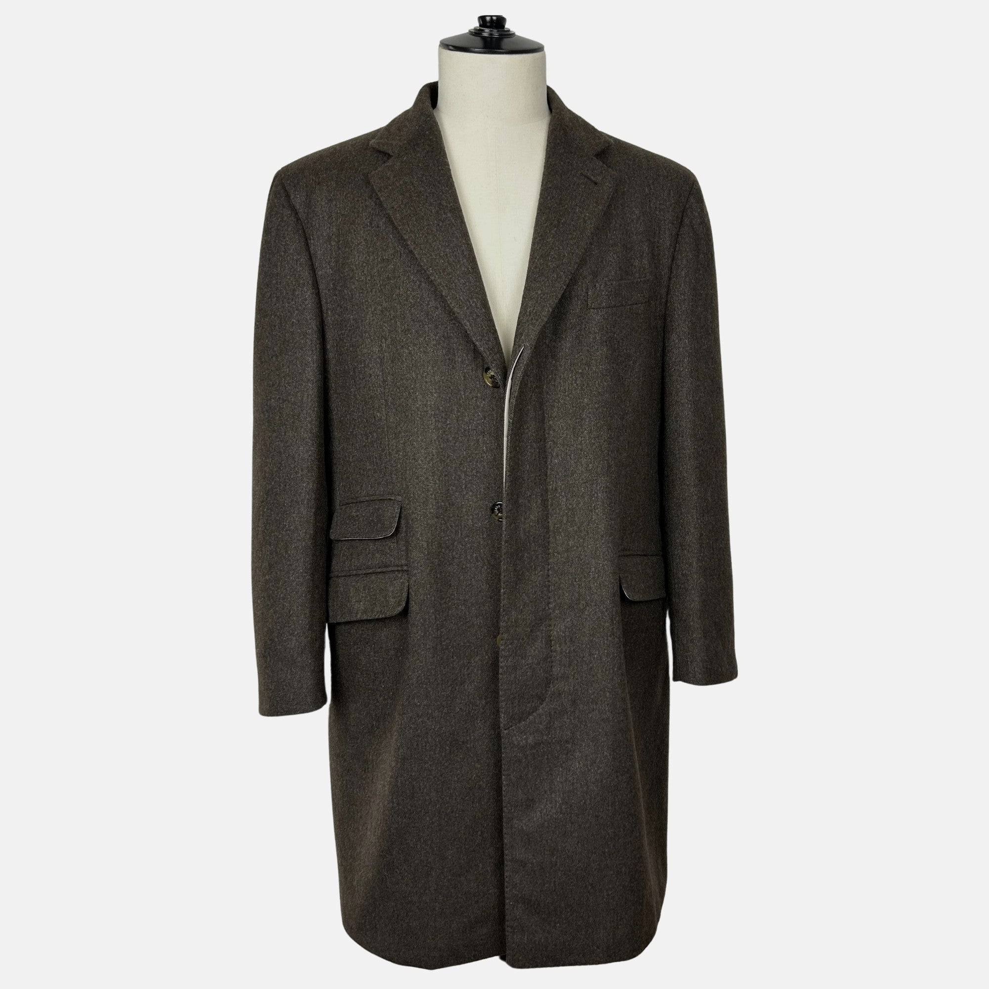 Brown Melange Coat made of Cashmere/Silk (55)