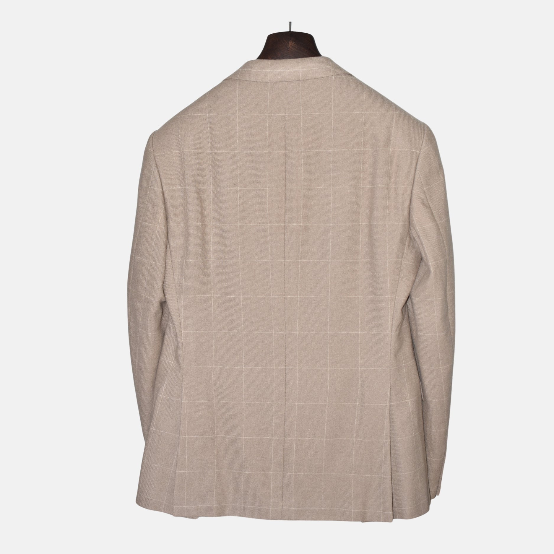 Beige Windowpane Cashmere Blazer (EU 50)
