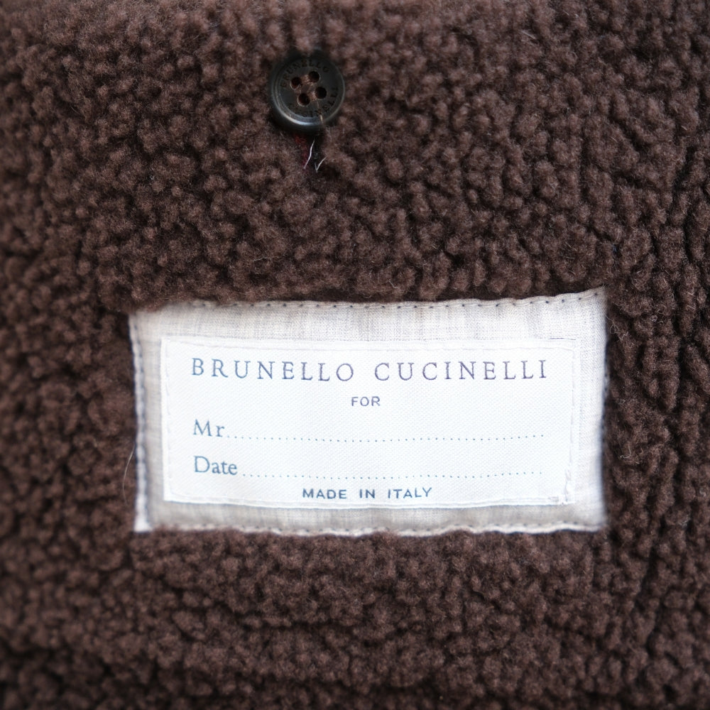 Charcoal Shearling Lined Cashmere Coat (S)