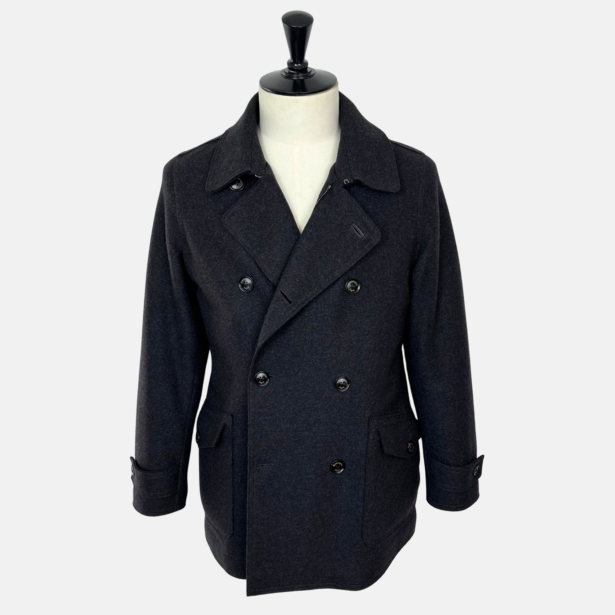 Anthracite Peacoat made of Cashmere (EU 52)