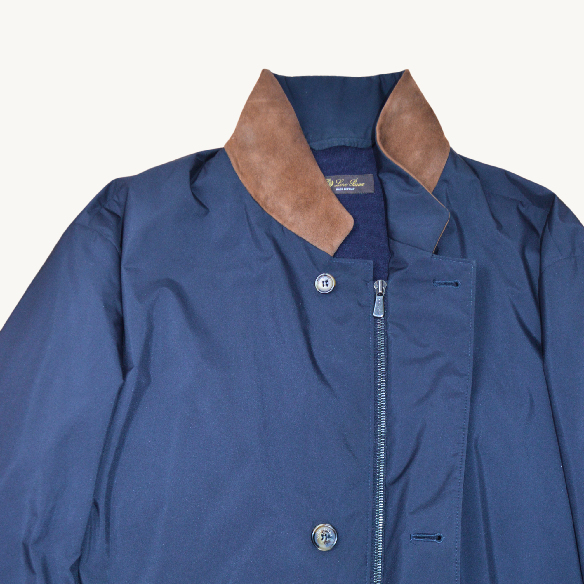 Navy Blue Coat with Cashmere Lining