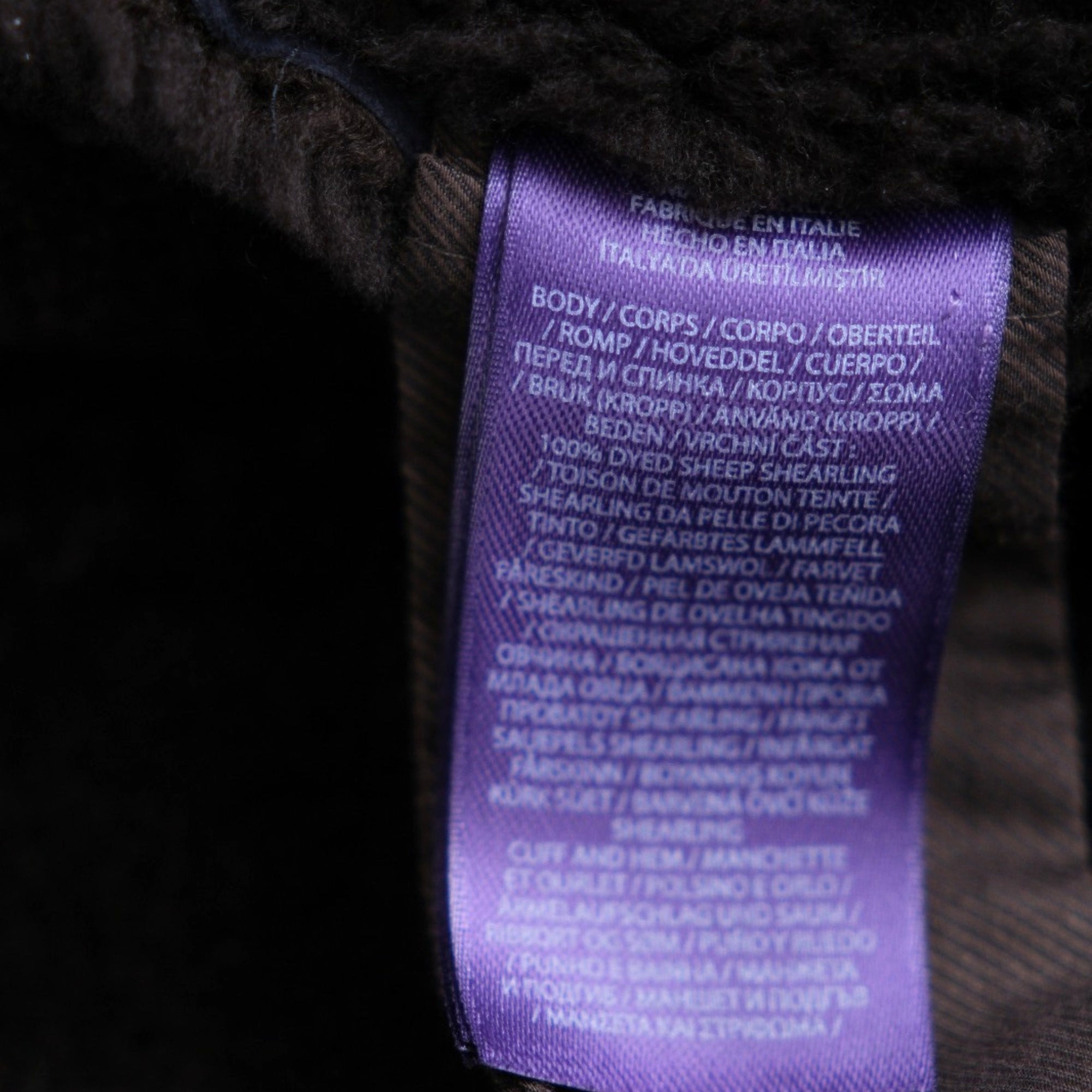 Navy Blue Aviator Shearling Jacket (L)