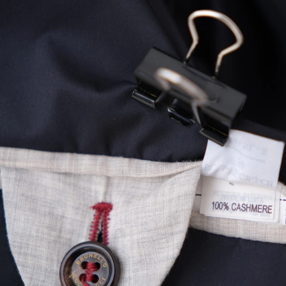 Grey/Navy Coat made of Cashmere (EU 50)