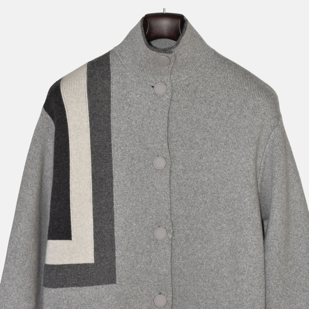 Gray Reversible Coat made of Baby Cahmere (M)