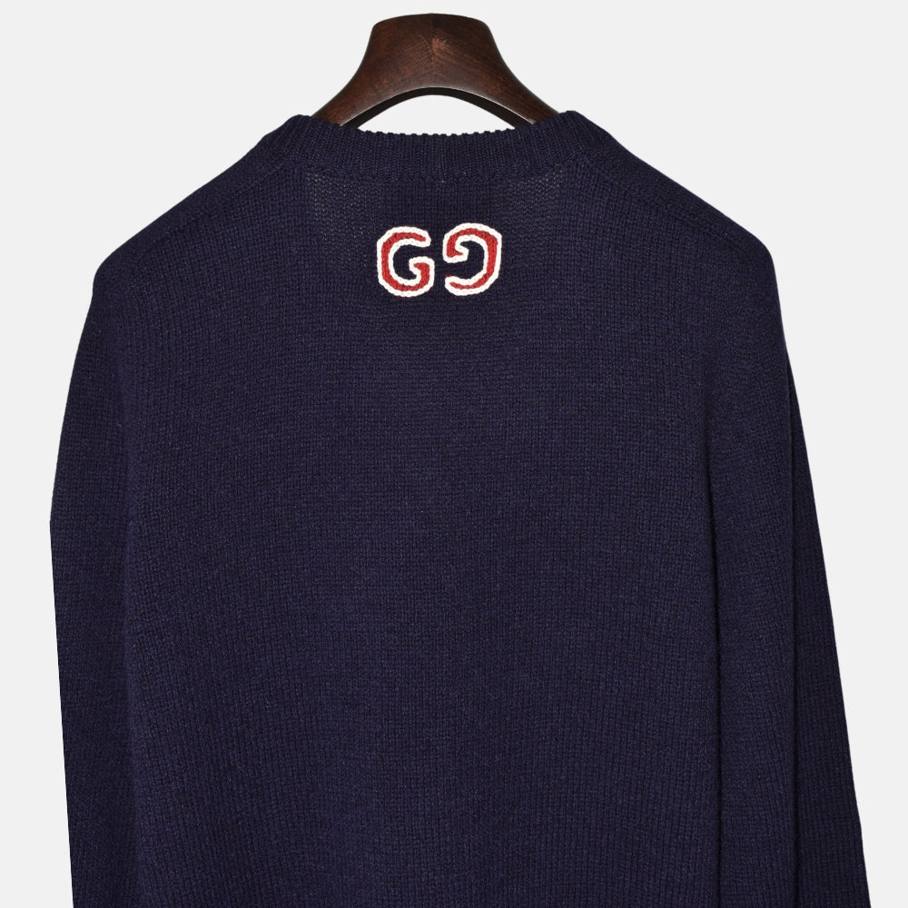 Navy Cardigan made of Wool/Cashmere (L)