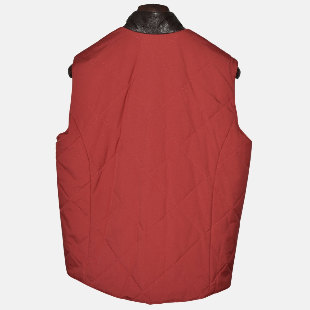 Red Vest made of Nylon/Leather Details (M)