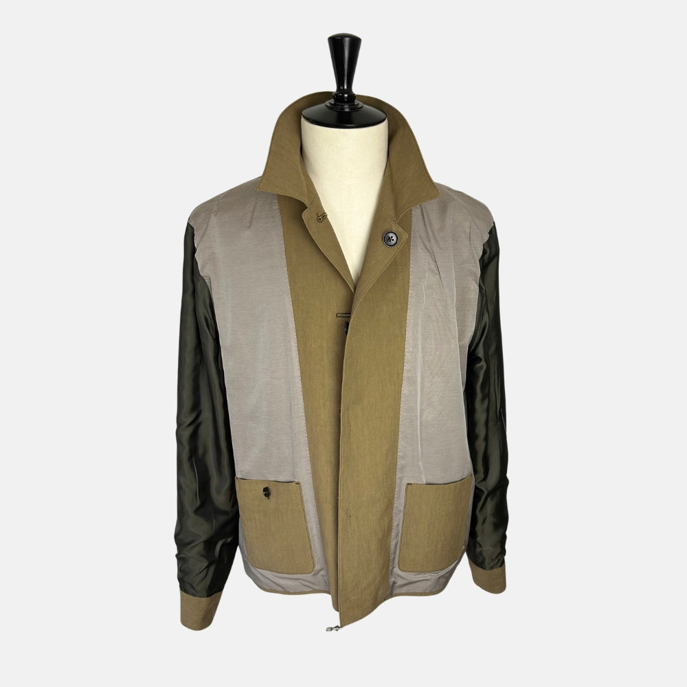 Khaki Chore Jacket made of Linen (56)