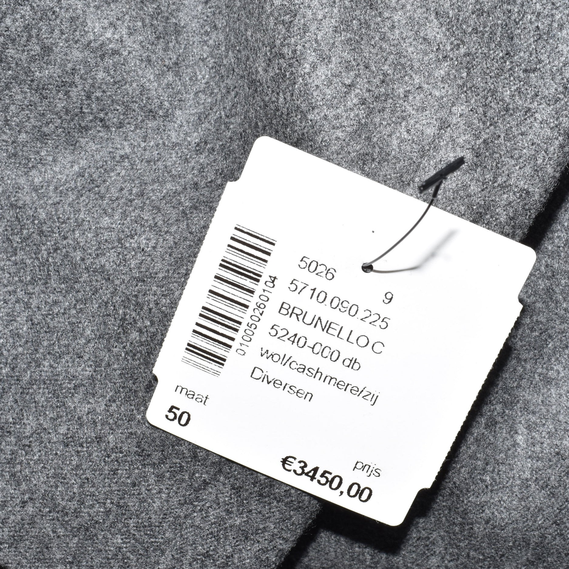 Gray Double-Breasted Blazer Wool/Cashmere/Silk (EU 50)