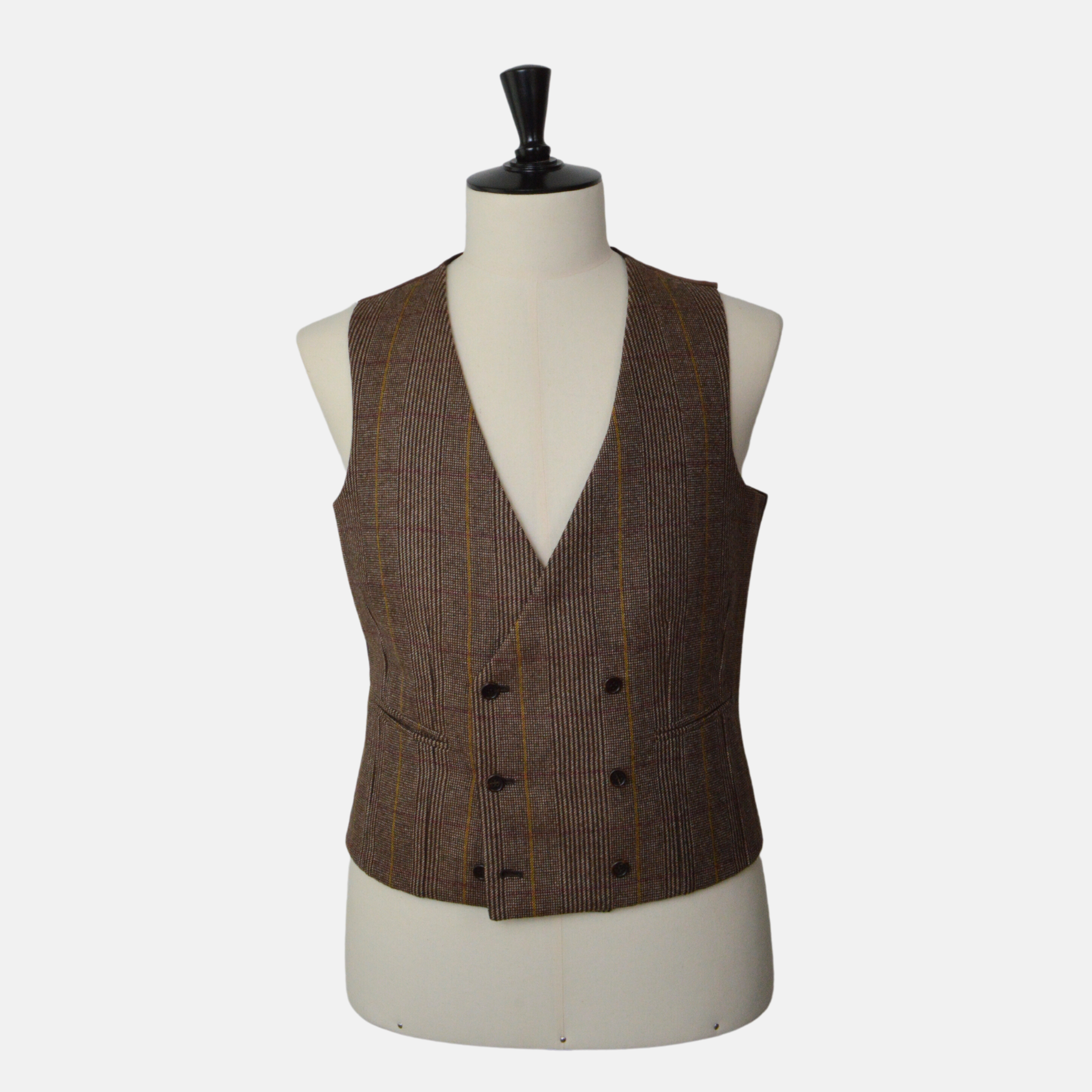 Brown Patterned 3 Piece-Suit made of Virgin Wool (EU 48)