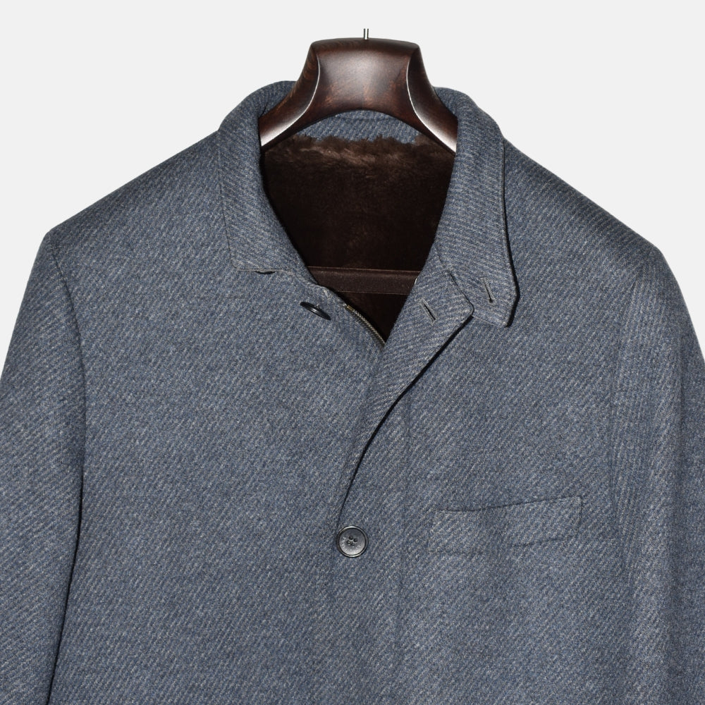 Blue Roadster Nutria Lined Cashmere Jacket (M)