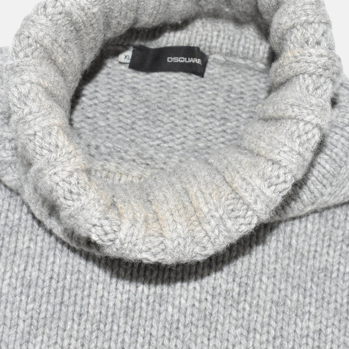 Gray Turtleneck Sweater made of Wool/Cashmere (XL)