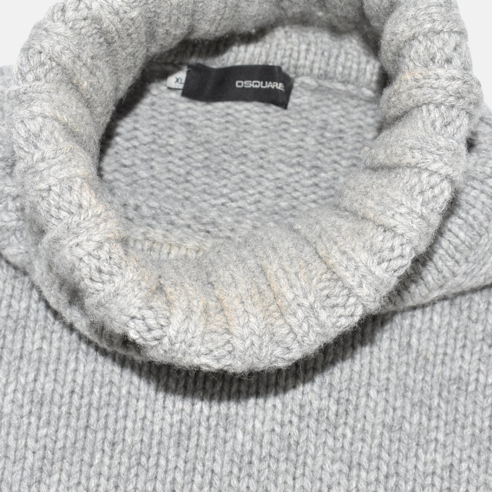 Gray Turtleneck Sweater made of Wool/Cashmere (XL)