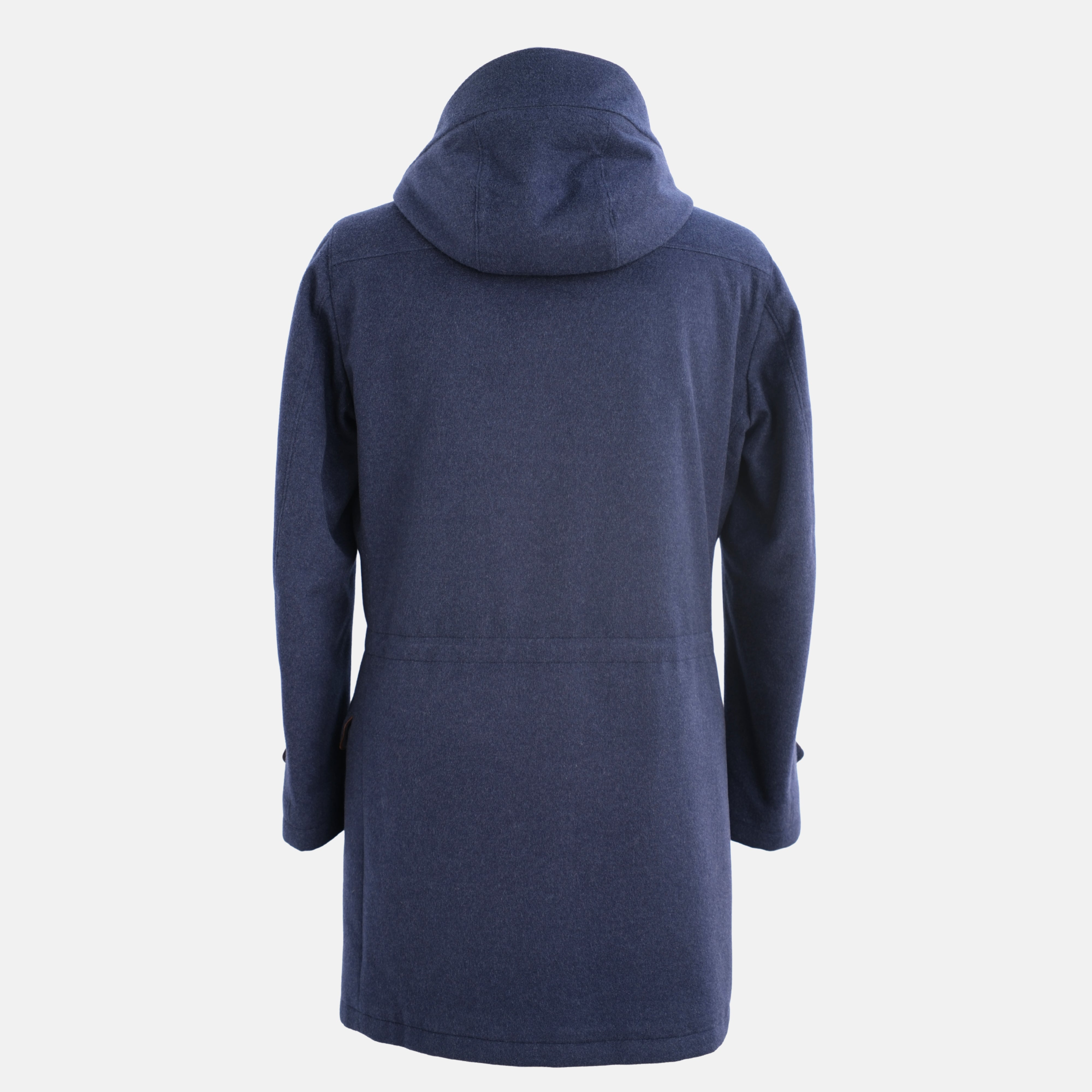 Blue Storm System Parka made of Cashmere/Polyamide/Elastane with Suede Details (S)