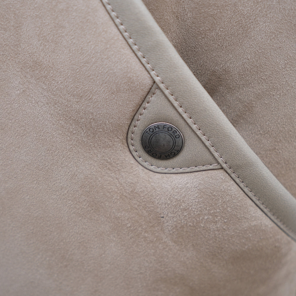 Beige Suede Down Vest (EU 48)