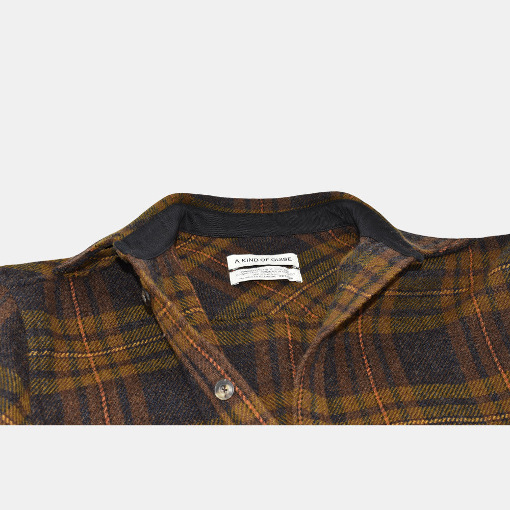 Multicoloured Checkered Overshirt made of Virgin Wool (M)