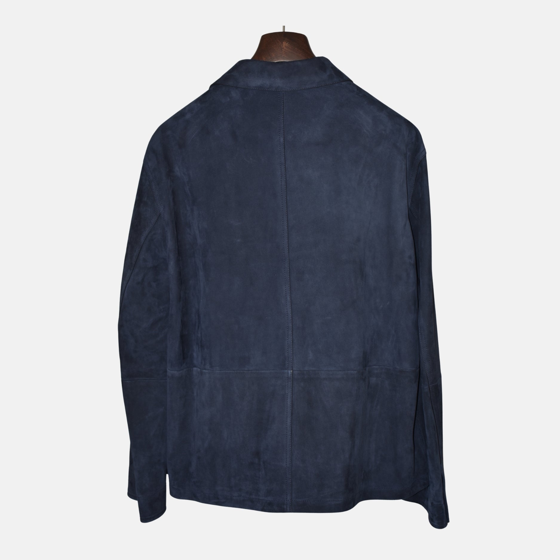 Navy Suede Overshirt (XXL)