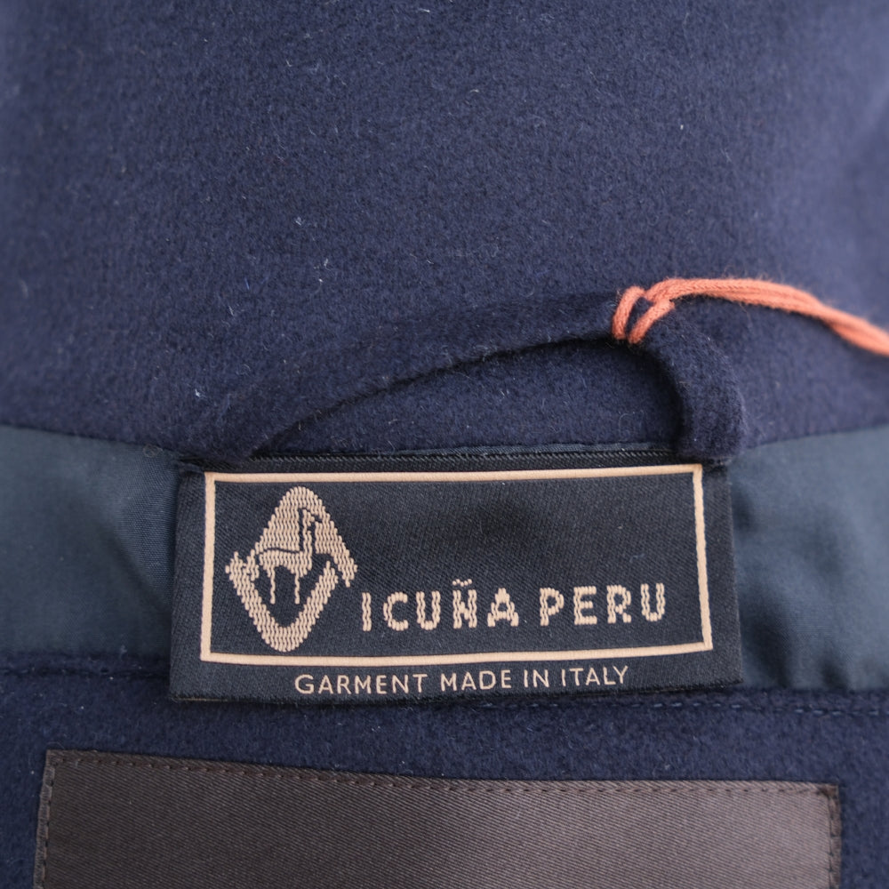 Navy Blue Vicuna Bomber Jacket (EU 48, EU 54)