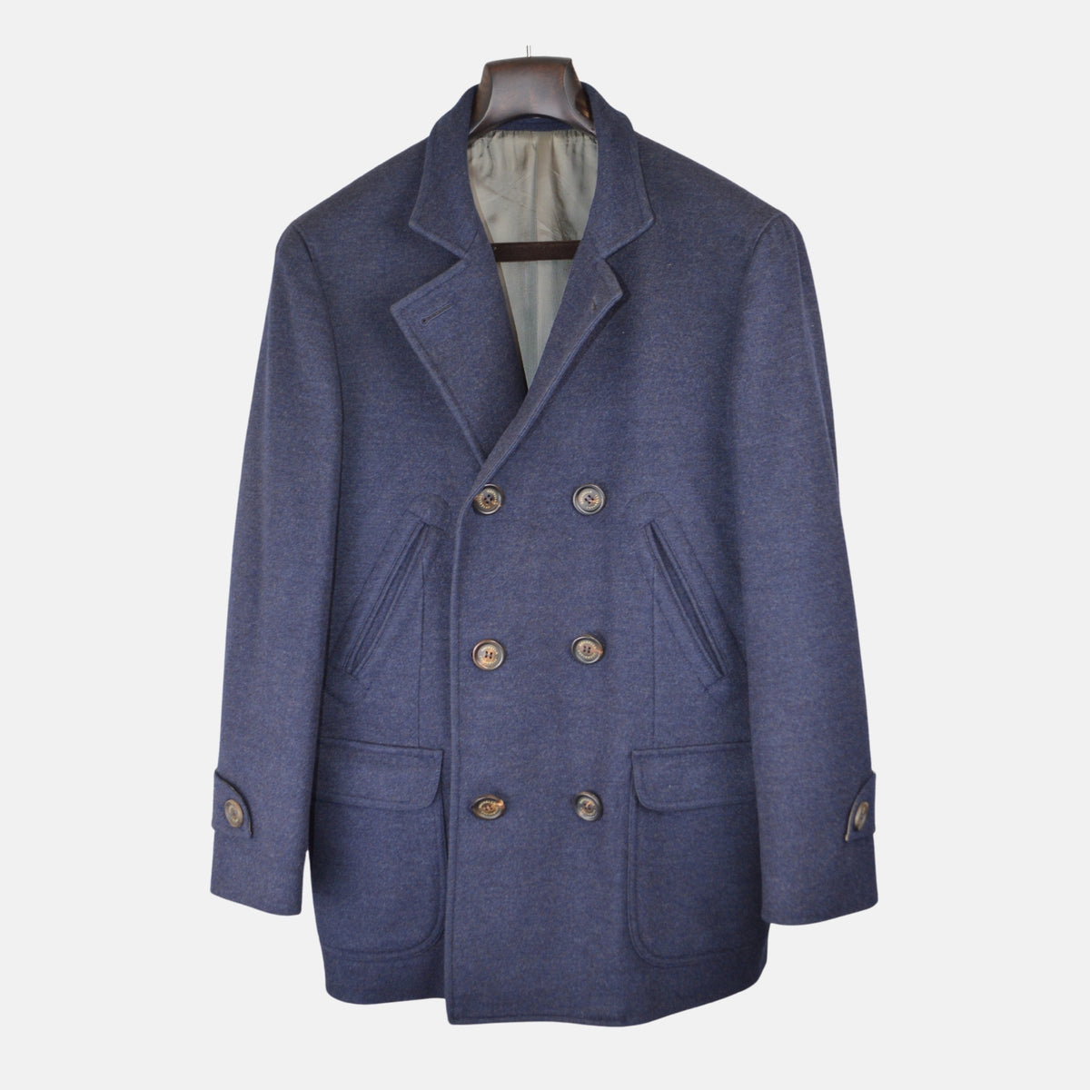 Blue Pea Coat made of Wool/Cashmere (EU 48)