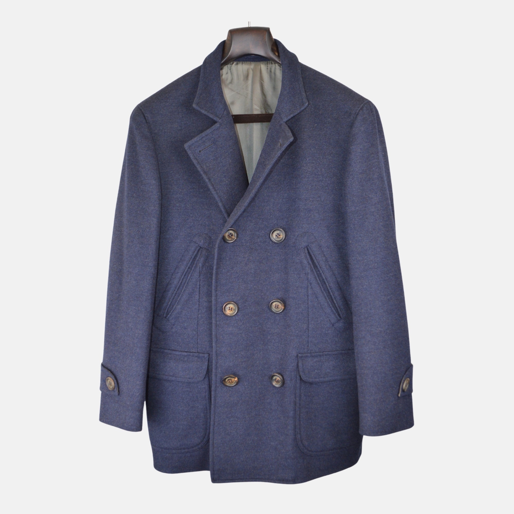 Blue Pea Coat made of Wool/Cashmere (48)