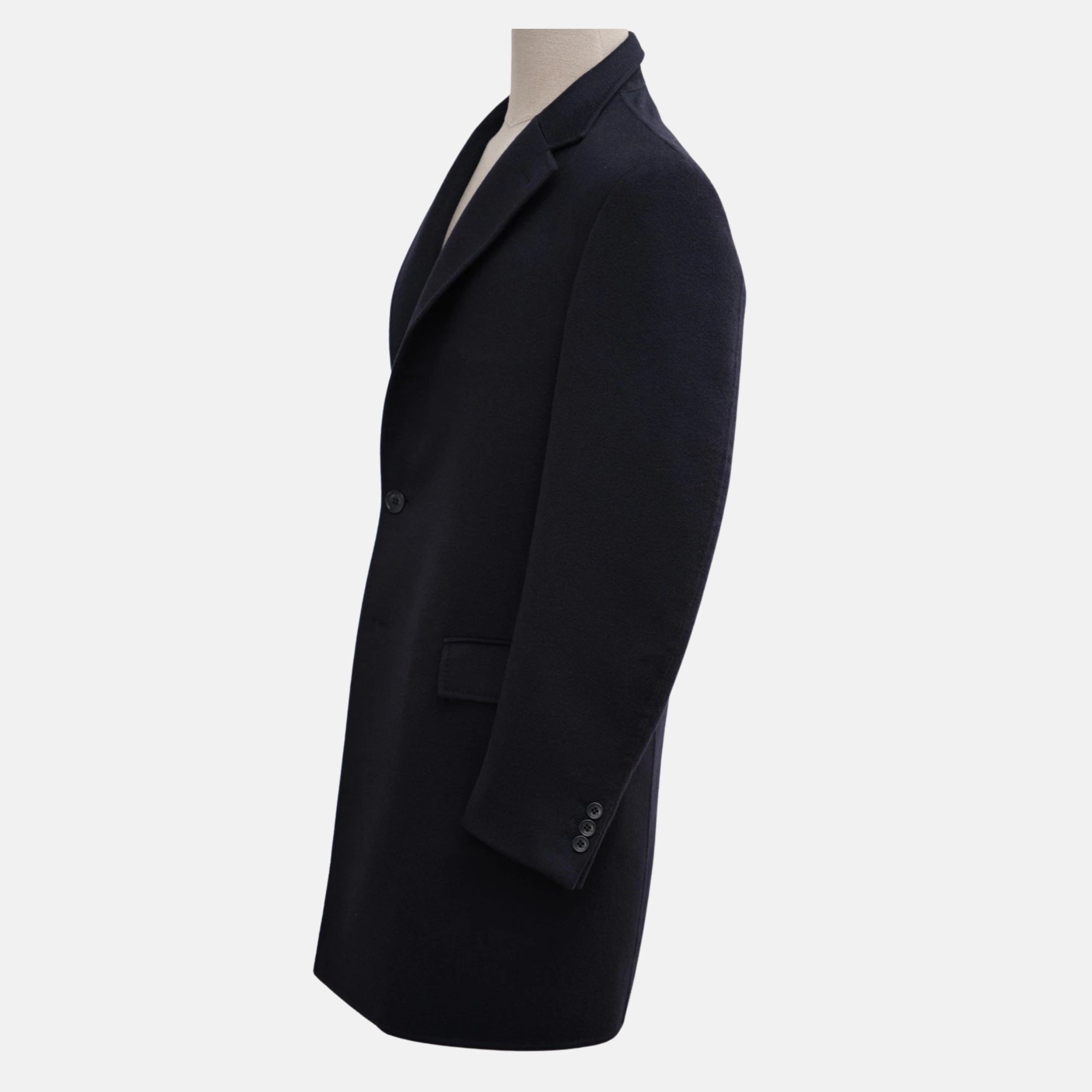 Navy Blue Cashmere Coat (L)