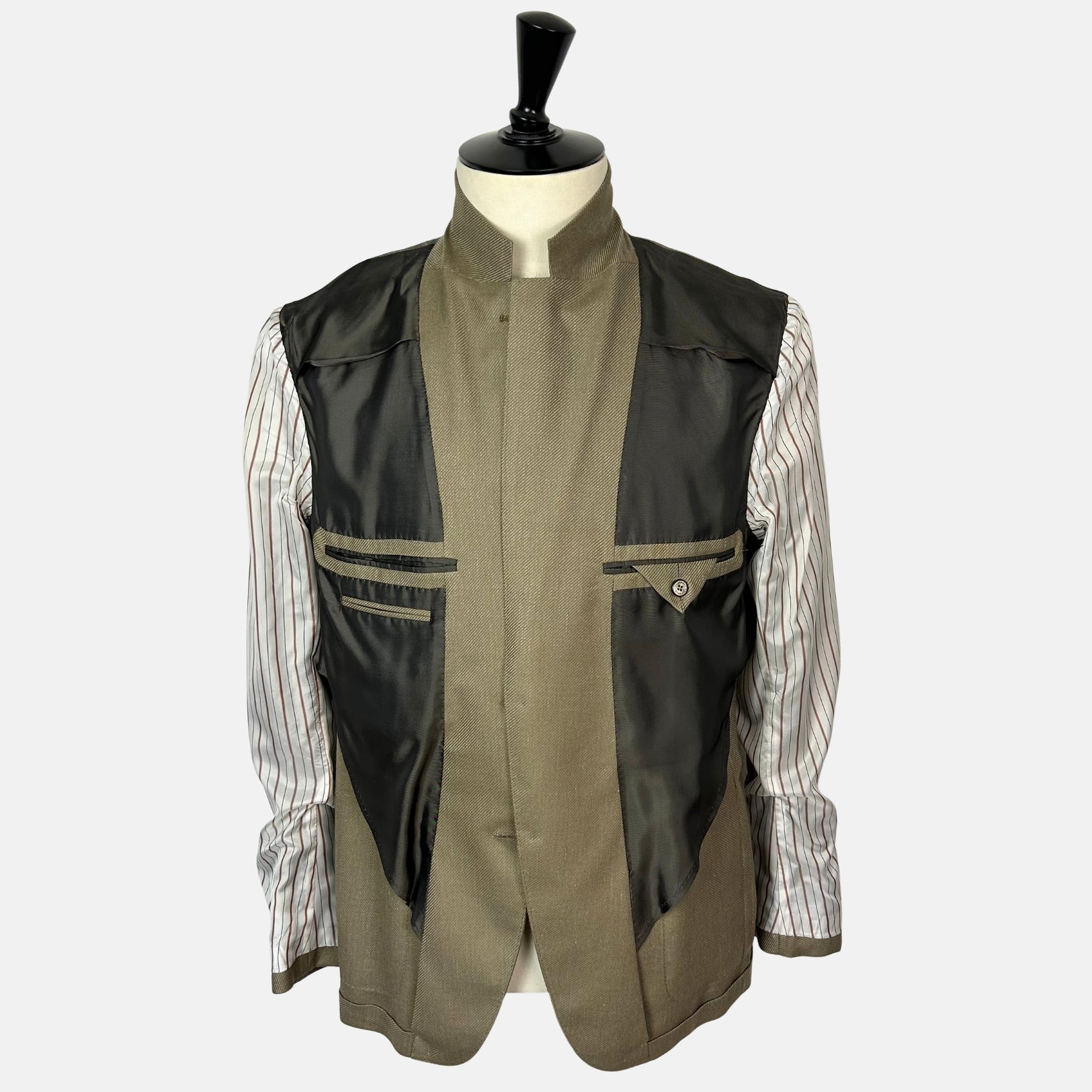Olive Melange Blazer made of Cashmere/Silk/Linen (EU 52)